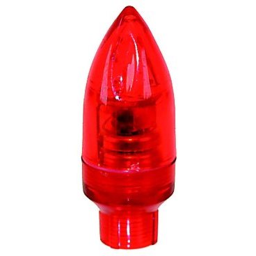 Фото Колпачки для ниппеля M-Wave "ракета" красный пластик авто/спорт светодиод с батареей, 5-519975