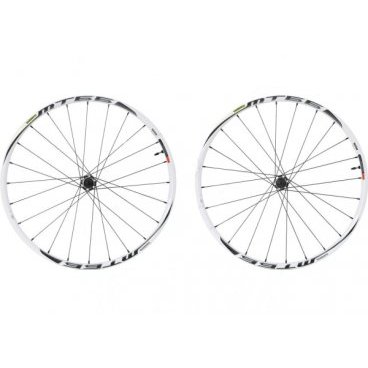 Фото Колеса велосипедные Shimano MT66 переднее и заднее, 26'', цвет белый, Center Lock EWHMT66FRDQ
