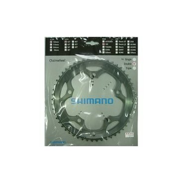 Фото Звезда передняя для велосипеда Shimano 105 для FC-5600, 53T-B, серебристого цвета Y1GE98180