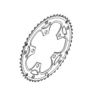 Фото Звезда велосипедная Shimano Claris FC-2450, 46T, цвет черный Y1P298060