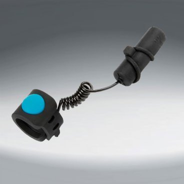 Звонок велосипедный M-Wave, электро 100Дб, быстросъемный, пластик, влагозащитный, с батареей, черный, 5-420270