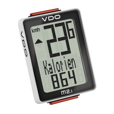 Фото Велокомпьютер VDO M2.1, 8 функций, проводной, черно-белый,  4-30020