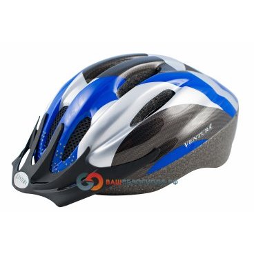 Велошлем VENTURA, сине-серо-карбоновый, 5-730920
