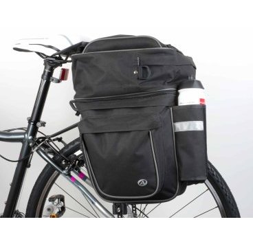 Фото Сумка-штаны велосипедная AUTHOR CarryMore,  для багажник, 3 в 1, объем 40 л,  черная, 8-15000010
