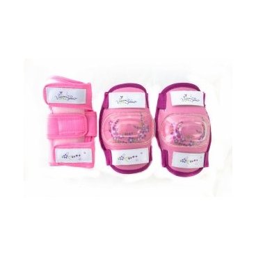 Фото Комплект защиты детский Vinca Sport (наколенники, налокотники, наладонники), розовый, VP 32 pink