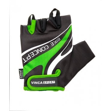 Велоперчатки Vinca sport, VG 949 black/green
