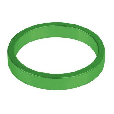 Фото Рулевой спейсер M-WAVE (проставочное кольцо), спорт, 1 1/8",  5 мм, алюминий, зеленый, 5-390645