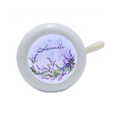 Звонок велосипедный Vinca Sport детский, рисунок "Lavender", 54 мм, стальная чашка, YL 45 lavender