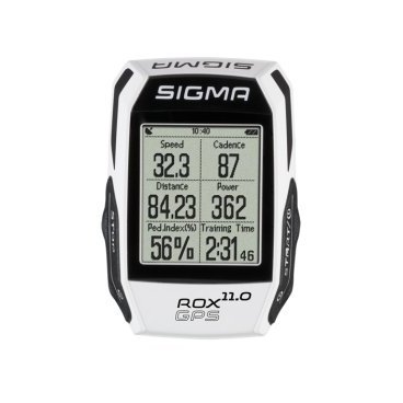 Велокомпьютер SIGMA ROX GPS 11.0 set, белый, беспроводной, 01009