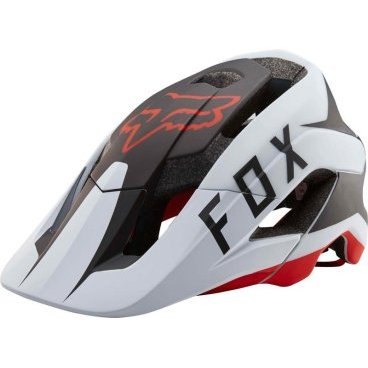 Велошлем Fox Metah Flow Helmet, бело-черно-красный, 18633-462