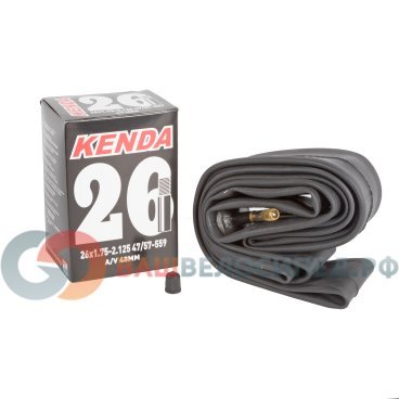 Камера велосипедная KENDA 26"х1.75-2.125 (47/57-559), автониппель, 48 мм, 5-514123