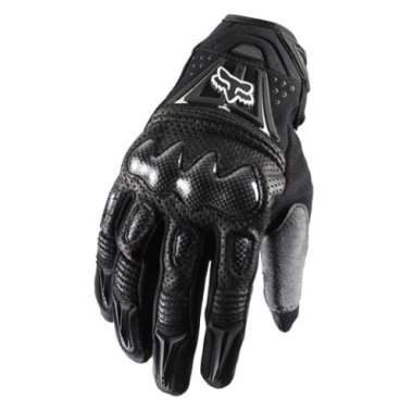 Велоперчатки Fox Bomber Glove, черные, белый логотип, 2018, 03009-001-L