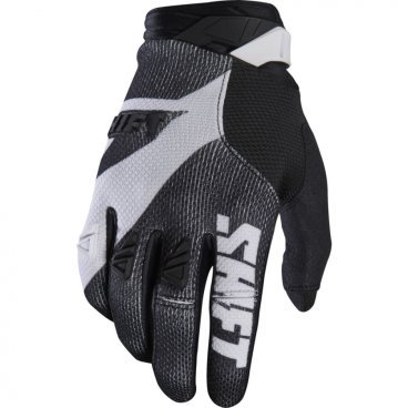Велоперчатки Shift Black Pro Glove, черно-белые, 2017, 18767-018-L