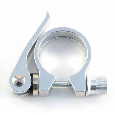 Фото Зажим подседельного штыря на эксцентрике, диаметр - 28.60мм серебристый, VC 13 (28.6) silver