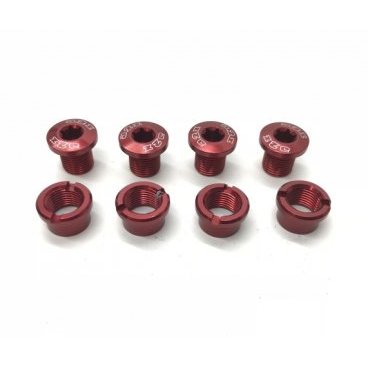 Фото Набор бонок A2Z 1x-Ring, материал алюминий 7075-T6, в комплекте 4 штуки, красный, CB-4X1-3