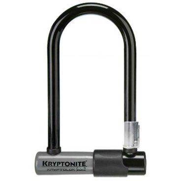 Велосипедный замок Kryptonite Kryptolok Mini-7 FlexFrame-U bracket, U-lock, на ключ, 82 х 178 мм, черный, 720018001980