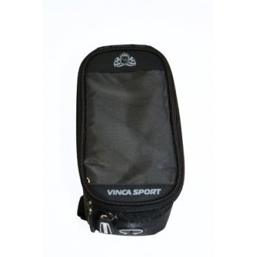 Сумка для велосипеда, Vinca Sport, 195х100х100мм, отделение для телефона, черная. FB 07-2 L black