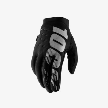 Велоперчатки подростковые 100% Brisker Youth Glove, черно-серый, 2018, 10016-057-04