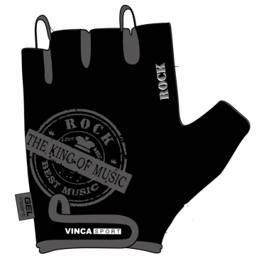 Велоперчатки Vinca Sport, черный/серый, VG 871 Rock Music