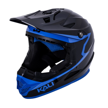 Фото Шлем велосипедный KALI Full Face DOWNHILL/BMX ZOKA, черно-синий 2019, 02-619115