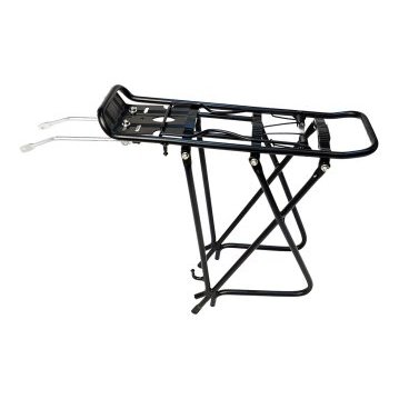 Багажник велосипедный KAI WEI, 26", алюминий, с прижимом, черный, с защитной рамкой для сумок, KW-623