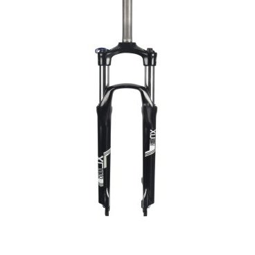 Вилка велосипедная Suntour XCM P, 26",  шток 28,6мм стальной, ход 100, чёрный глянцевый, XCM P 26"