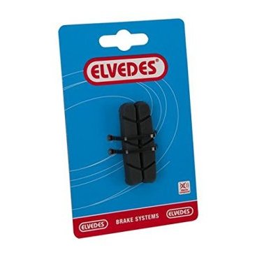 Велосипедные вкладыши для ободных шоссейных колодок ELVEDES, 55 мм (для 6823), черный, (1 пара), 6822-CARD