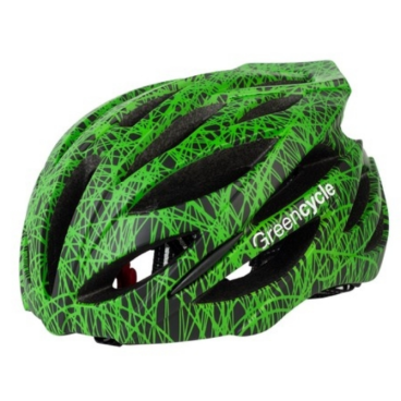 Велошлем Green Cycle Alleycat, черно-зеленый, 2019, HEL-15-43