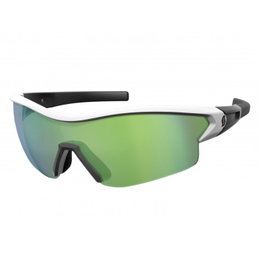 Очки велосипедные Scott Leap white glossy/black green chrome enhancer + clear, 266009-4752303