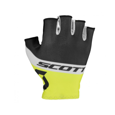 Велоперчатки Scott RC Team SF Glove, короткие пальцы, black/sulphur yellow, 2016, 241688-5024