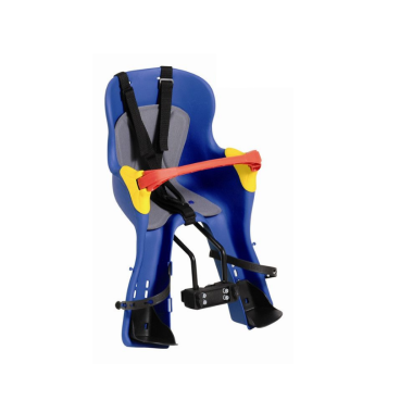 Фото Детское велокресло HTP KIKI T DELUXE+PROTECTION, на рулевую трубу, синие, до 15 кг, 92070823