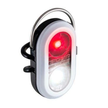 Фонарик безопасности SIGMA SPORT MICRO DUO белый: красный и белый LED, заметность с 50м, 2019, 17251