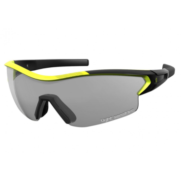Очки велосипедные SCOTT Leap LS, black matt/neon yellow grey light sensitive + clear, 266008-5525304