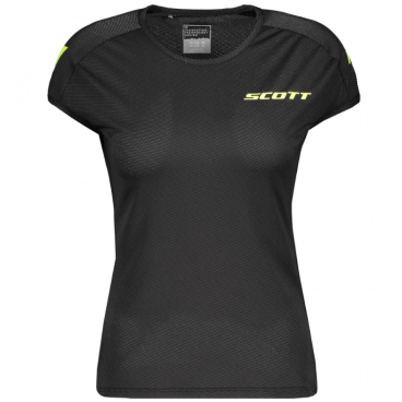 Фото Футболка велосипедная женская SCOTT Promo Run, короткий рукав, black/yellow, 270185-1040