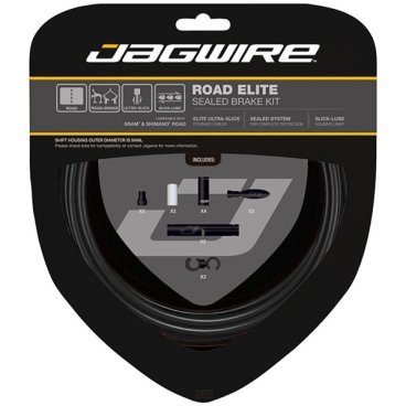 Фото Набор рубашек и тросиков тормоза Jagwire Road Elite Sealed Brake Kit, черный, SCK050
