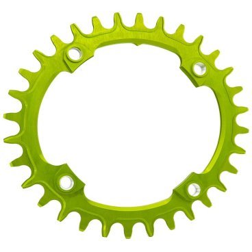 Звезда велосипедная Garbaruk 104 BCD, передняя, Oval, 36T, Green, 5907441503457