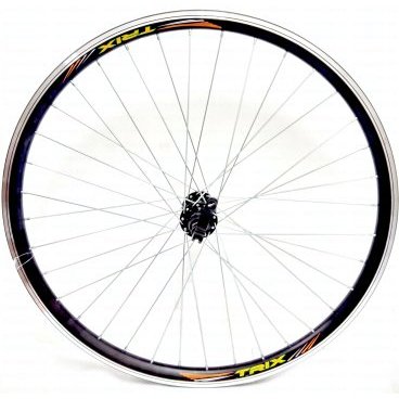 Фото Колесо велосипедное TRIX 28-29", переднее, алюминий, двойной обод, на эксцентрике, GJ-AL-023 28"black об.лен