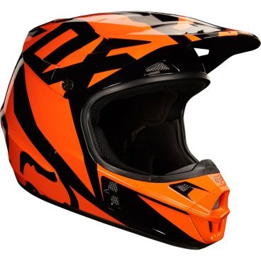 Фото Велошлем Fox V1 Race Helmet, Orange Gloss, 2018, 19532-009