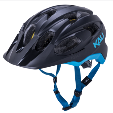 Шлем велосипедный KALI PACE TRAIL/MTB, LDL, CF, 15 отверстий, Mat Blk/Blu, 02-21720117