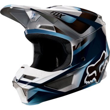Фото Велошлем подростковый Fox V1 Motif Youth Helmet, Blue/Grey, 21784-024
