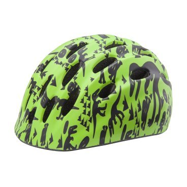 Шлем велосипедный детский Stels HB10, черно-зеленый