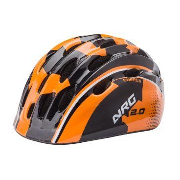 Шлем велосипедный детский Stels HB10, черно-оранжевый