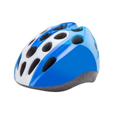 Шлем велосипедный детский Stels HB5-3, бело-синий