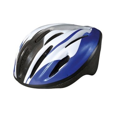 Шлем велосипедный Stels MQ-12, бело-синий, LU089020
