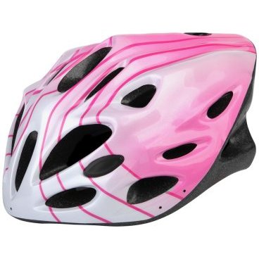 Фото Шлем велосипедный Stels MV-21, бело-розовый, LU088825