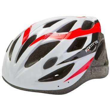 Шлем велосипедный Stels MV-23, бело-красный, LU058666
