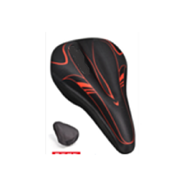 Фото Накладка гелевая на седло Vinca sport, 270*180мм, 200гр, черно/красная, XD 05 black/red