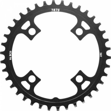 Фото Звезда велосипедная SunRace Chainring CRMX08, передняя, Narrow Wide, 1x11-speed, 38T, BCD 96, черный, A236069