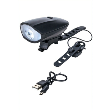 Фото Фара велосипедная FORWARD, передняя, с сигналом, акумулятор, USB, CREE LED, 250lm/140db, 3 функции, черный, FWD3265111