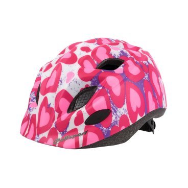 Комплект Polisport S junior premium, шлем подростковый/фляга/держатель Glitter hearts, matt, PLS8740900001